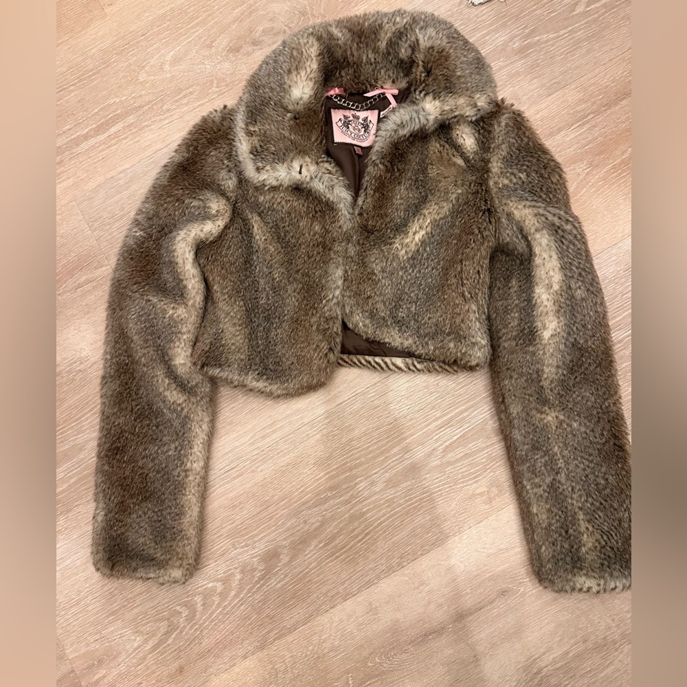 Juicy Couture Faux Fur Jacket - Brown